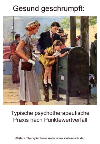 gesund geschrumpft: typische psychychotherapeutische Praxis nach Punktewertverfall